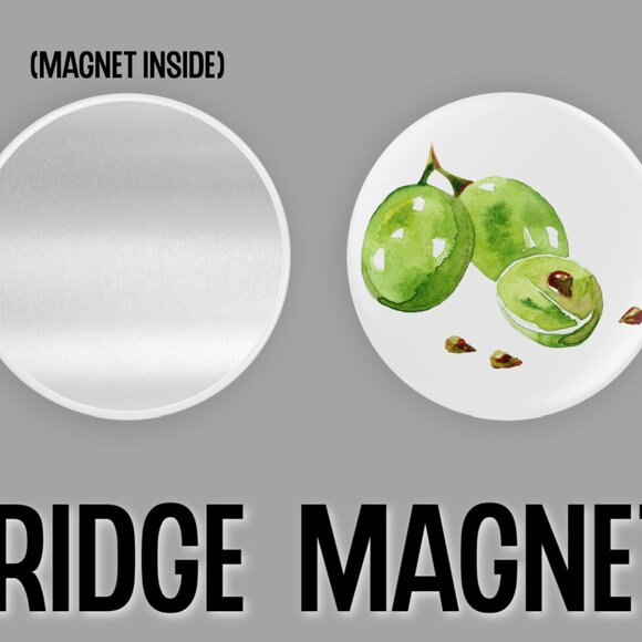 Fruit Fridge Magnets Set Of 6 Metal Magnets For Home Office Kitchen School - Picture 3 of 6